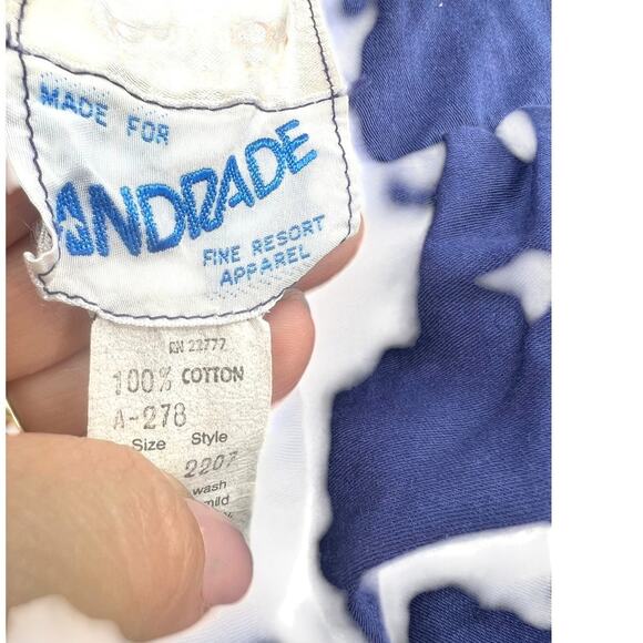 VINTAGE 70' Andrade Resort 12 L Hawaiian floral maxi dress muumuu Resort RARE - Picture 5 of 6